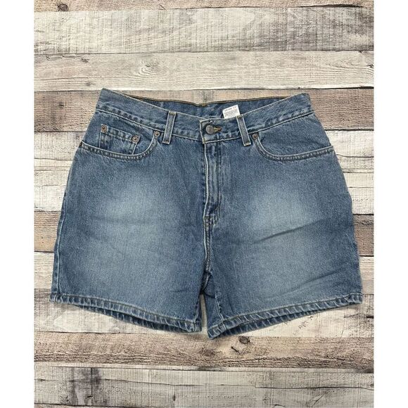Vintage y2k Levi’s Blank Tab Summer Casual Denim Jean Shorts Size 10 Misses - Picture 2 of 8